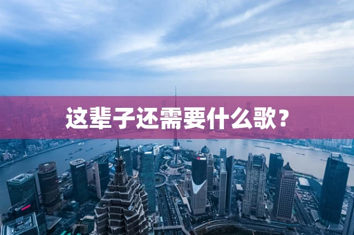 这辈子还需要什么歌？