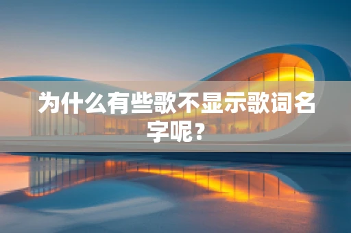 为什么有些歌不显示歌词名字呢？