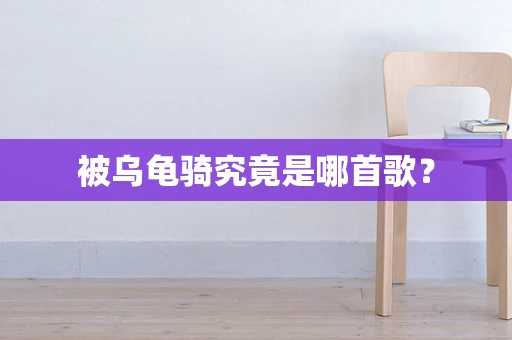 被乌龟骑究竟是哪首歌？