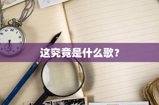 这究竟是什么歌？