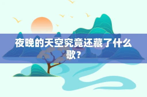 夜晚的天空究竟还藏了什么歌？