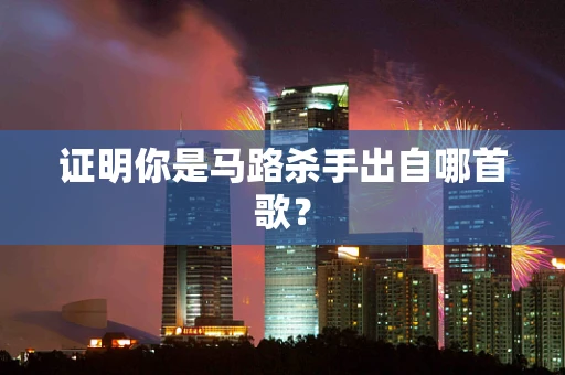证明你是马路杀手出自哪首歌？