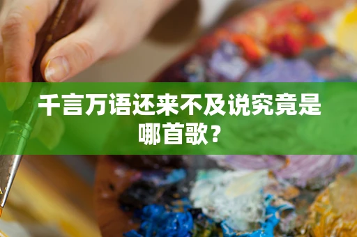 千言万语还来不及说究竟是哪首歌？