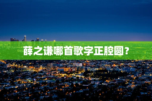 薛之谦哪首歌字正腔圆？