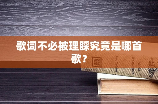 歌词不必被理睬究竟是哪首歌？