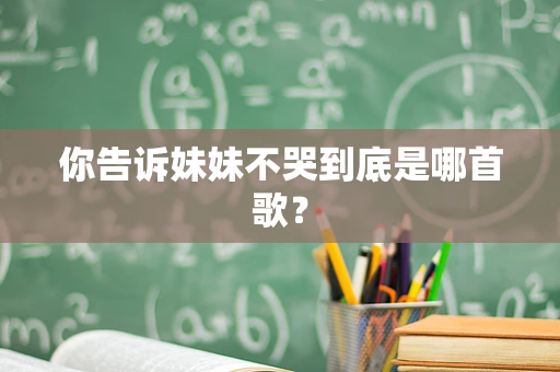 你告诉妹妹不哭到底是哪首歌？