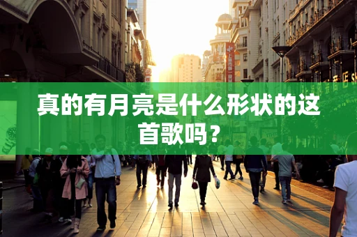 真的有月亮是什么形状的这首歌吗？