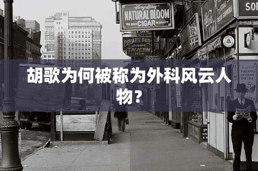 胡歌为何被称为外科风云人物？