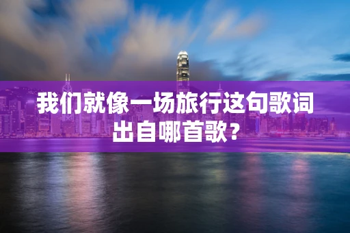 我们就像一场旅行这句歌词出自哪首歌？
