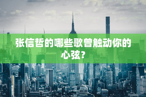 张信哲的哪些歌曾触动你的心弦？