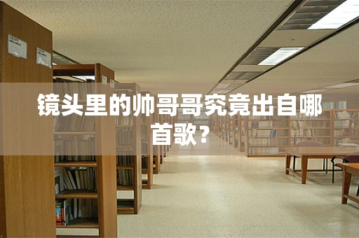 镜头里的帅哥哥究竟出自哪首歌？