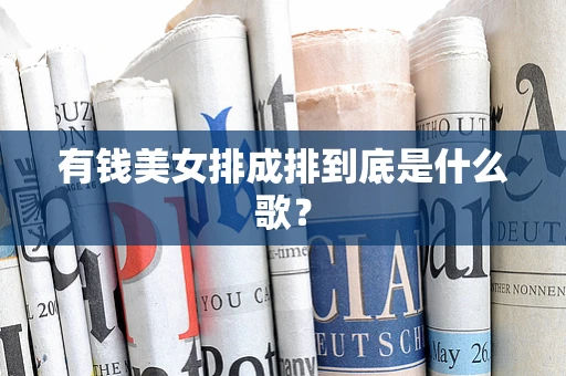 有钱美女排成排到底是什么歌？