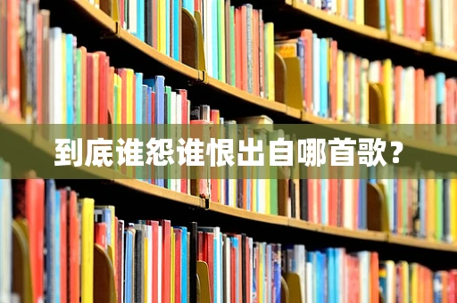 到底谁怨谁恨出自哪首歌？