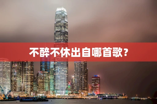 不醉不休出自哪首歌？