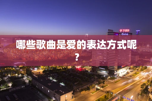 哪些歌曲是爱的表达方式呢？