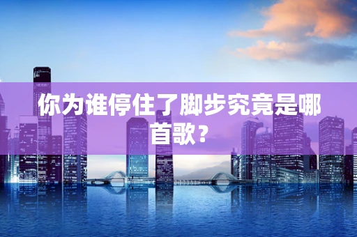 你为谁停住了脚步究竟是哪首歌？