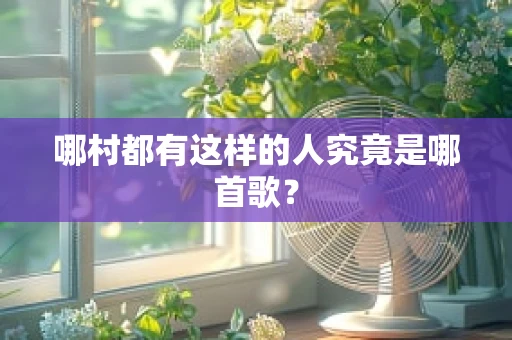 哪村都有这样的人究竟是哪首歌？