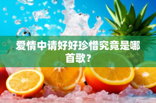 爱情中请好好珍惜究竟是哪首歌？