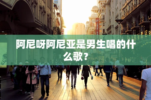 阿尼呀阿尼亚是男生唱的什么歌？