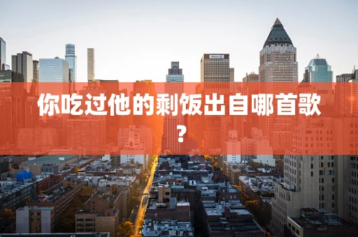 你吃过他的剩饭出自哪首歌？