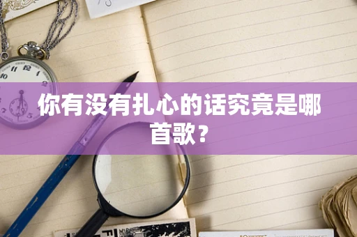你有没有扎心的话究竟是哪首歌？