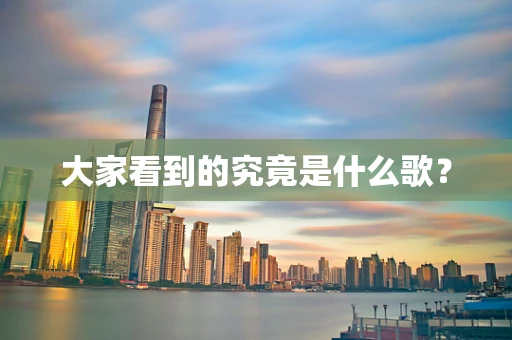 大家看到的究竟是什么歌？