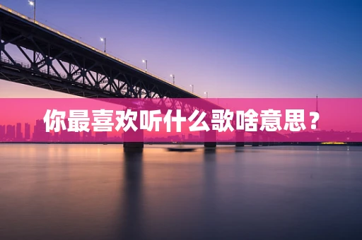 你最喜欢听什么歌啥意思？