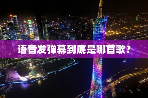 语音发弹幕到底是哪首歌？