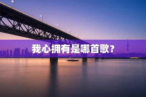 我心拥有是哪首歌？