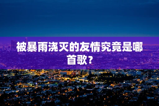 被暴雨浇灭的友情究竟是哪首歌？