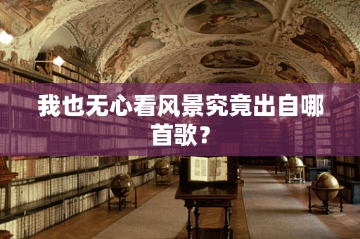 我也无心看风景究竟出自哪首歌？