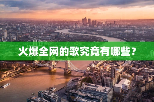 火爆全网的歌究竟有哪些？
