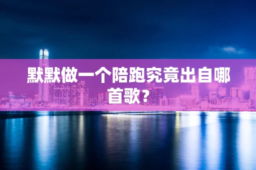 默默做一个陪跑究竟出自哪首歌？