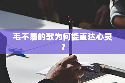 毛不易的歌为何能直达心灵？