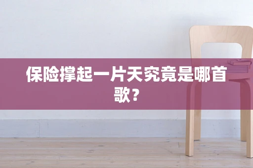 保险撑起一片天究竟是哪首歌？