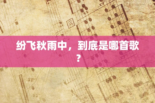 纷飞秋雨中，到底是哪首歌？