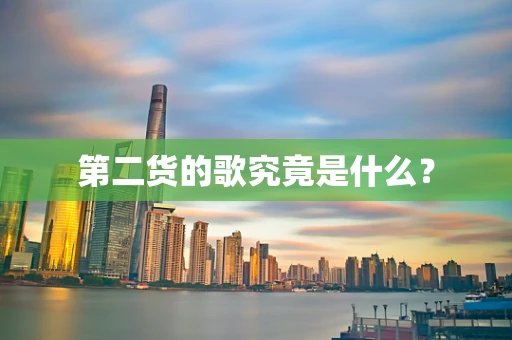 第二货的歌究竟是什么？