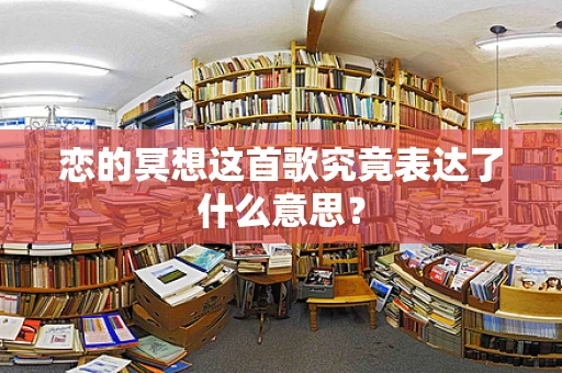 恋的冥想这首歌究竟表达了什么意思？