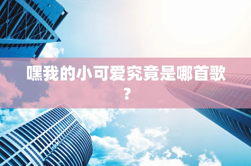 嘿我的小可爱究竟是哪首歌？