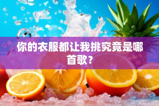 你的衣服都让我挑究竟是哪首歌？