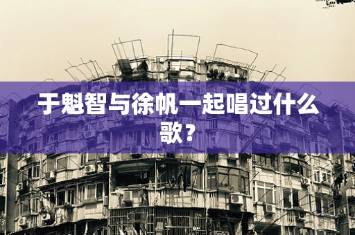 于魁智与徐帆一起唱过什么歌？