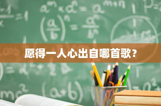 愿得一人心出自哪首歌？