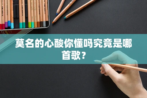 莫名的心酸你懂吗究竟是哪首歌？