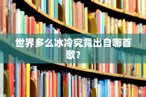 世界多么冰冷究竟出自哪首歌？