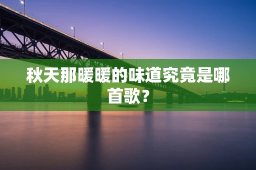 秋天那暖暖的味道究竟是哪首歌？