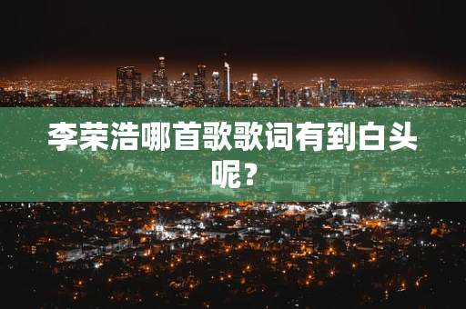 李荣浩哪首歌歌词有到白头呢？
