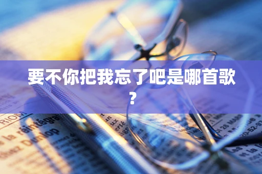 要不你把我忘了吧是哪首歌？