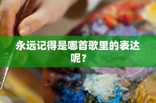 永远记得是哪首歌里的表达呢？