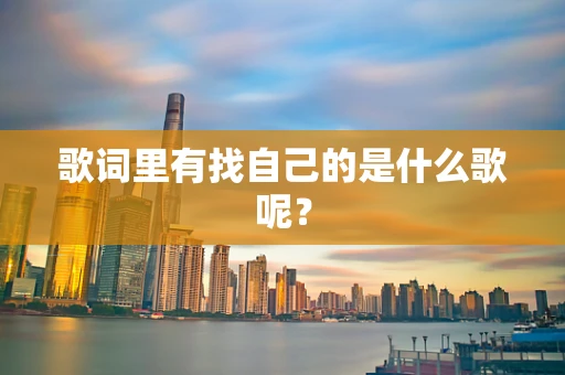 歌词里有找自己的是什么歌呢？