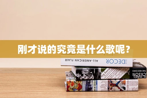 刚才说的究竟是什么歌呢？